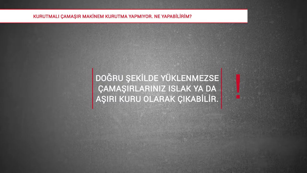 Vestel Kurutmalı Çamaşır Makinem Kurutma Yapmıyor